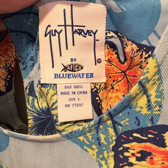 Guy Harvey by AFTCO BLUEWATER Blue Floral Dress - Picture 3 of 3
